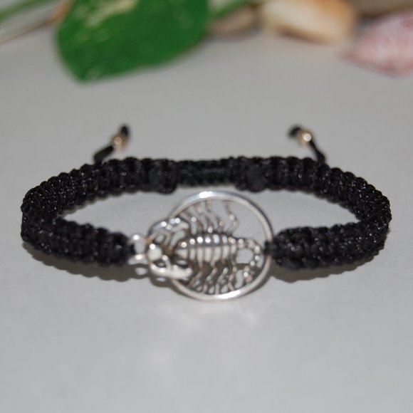 Scorpio Bracelet,Scorpio Jewelry,Drawstring Bracelet,Scorpio Zodiac Bracelet - Picture 2 of 3